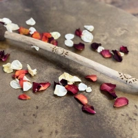 Trommelstock aus Holunderholz – Filzklöppel, 41 cm