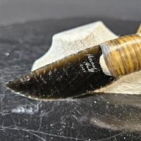 Obsidianmesser | Schwarze Klinge aus vulkanischem Glas | 18 cm lang