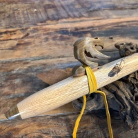 Gebetsflöte in F-Moll | Adler Windblock | Eichenholz | Miguel Medina