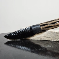 Black Velvet Obsidian Cholla Messer von Kenny Hull | Kräutermesser