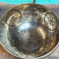 Tibetische Klangschale ø 25 cm Shri Yantra, Ton G