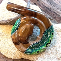Spiral Didgeridoo | Dots Grün-Gelb