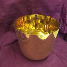 Goldene Kristallklangschale - F in 432 Hz