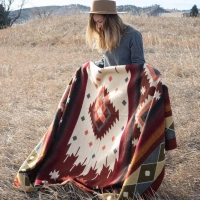 Alpaka Wolldecke | Western Rust