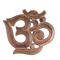 OM Symbol aus Mangoholz